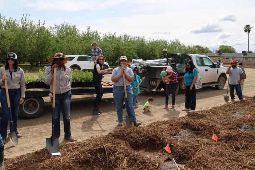 Community workshop attendees learning conservation practices